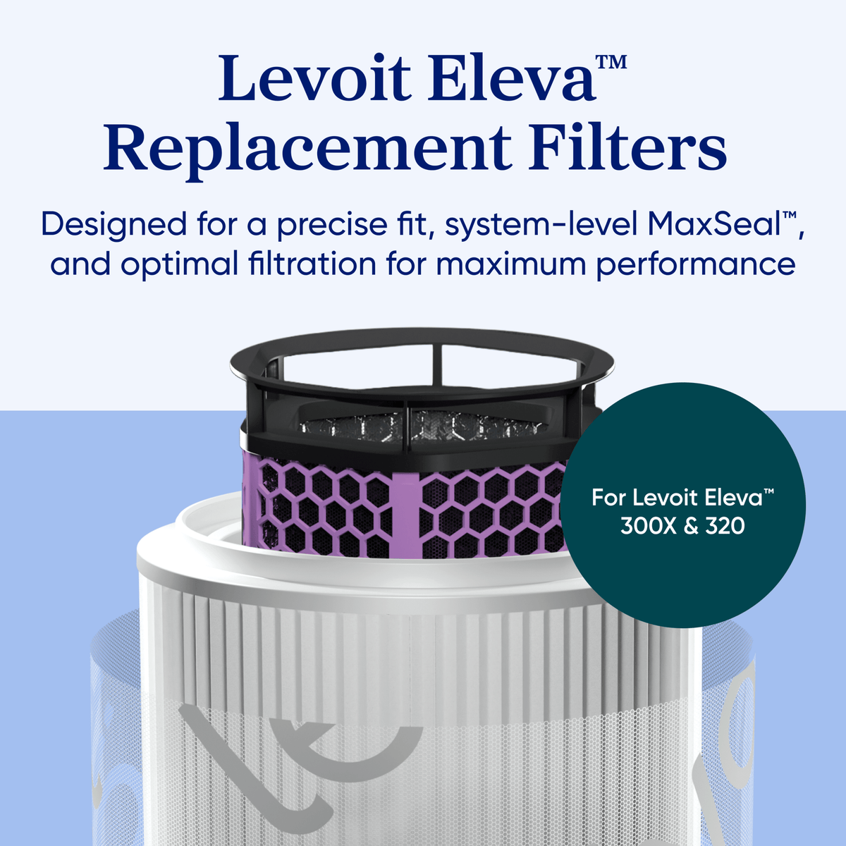 Levoit Eleva 300X Smoke & Cooking Activated Carbon Air Purifier Filter - Levoit